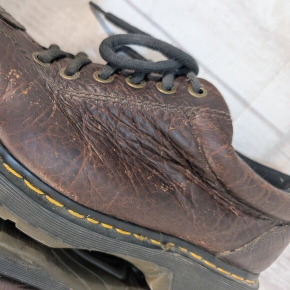 Dr. Martens Vintage Brown Leather Lace-Up Oxford Shoes Men's 12 - Picture 4 of 7